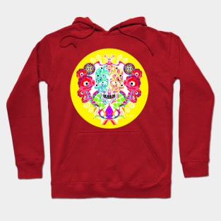 game of life in a tree of marvelous colors in deadly mexican ecopop art Hoodie